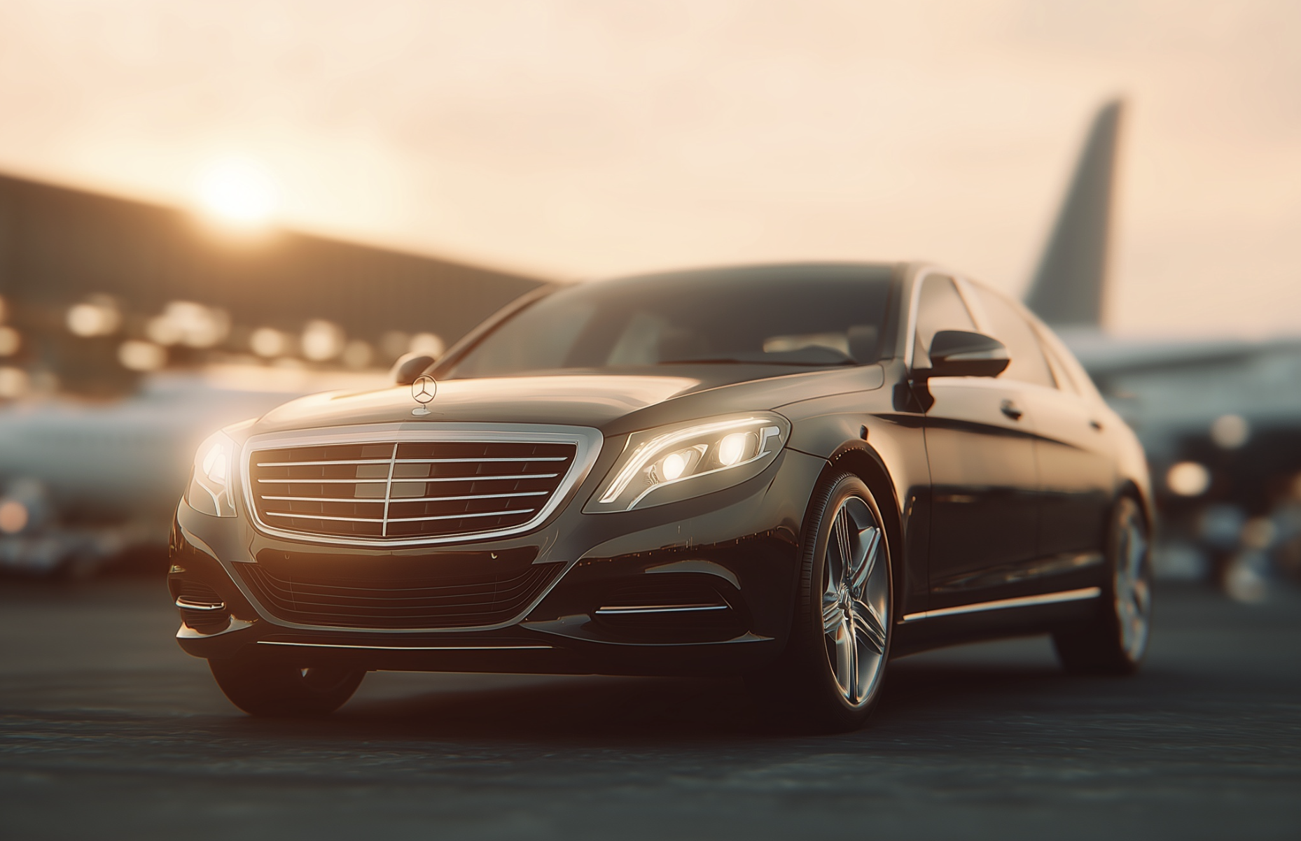 공항과 차량 전경